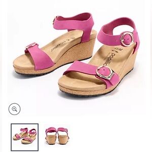 Papillio Pink Wedge Sandals